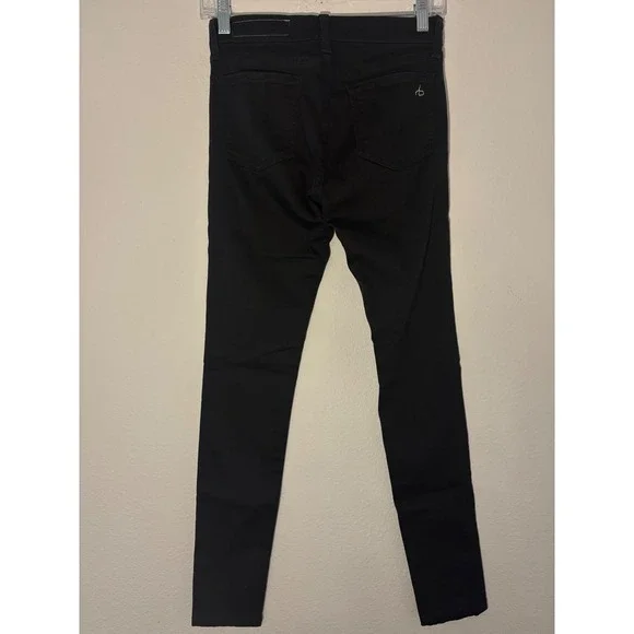 Rag & Bone 10 Inch Skinny Jeans Black High Rise Modal Blend Size 25 W1532I769BLK - Picture 2 of 9